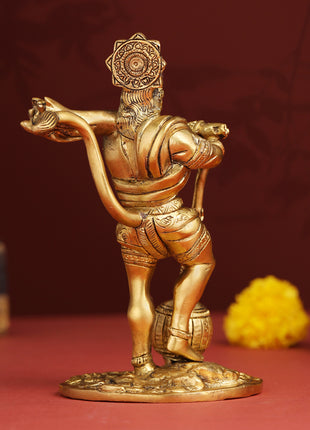 Brass Standing Hanuman Idol (7.2 Inch)