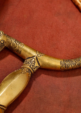 Brass Yali Sword Handle (7 Inch)