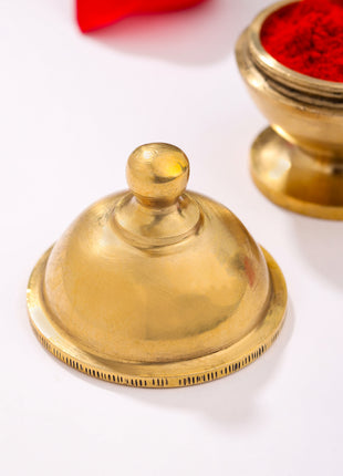 Brass Sindoor/Kumkum Box (2 Inch)