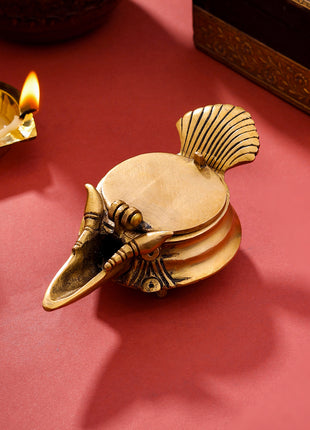 Brass Conch Diya (2 Inch)