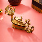 Brass Seven Peacock Kumkum Box (4.5 Inch)