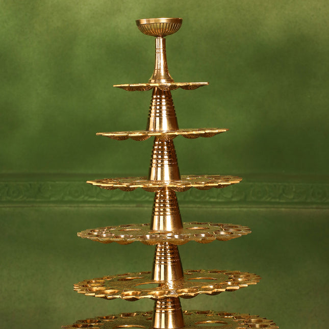 Brass Traditional 108 Petal Ganga Aarti (24 Inch)