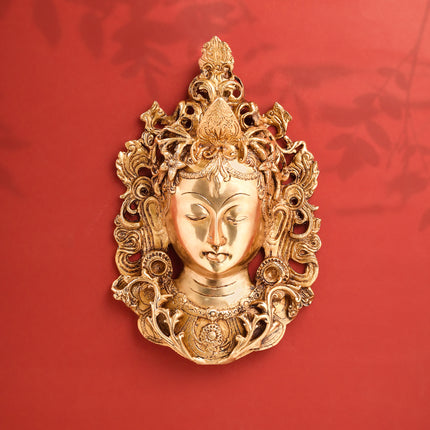 Brass Tara Face Wall Hanging