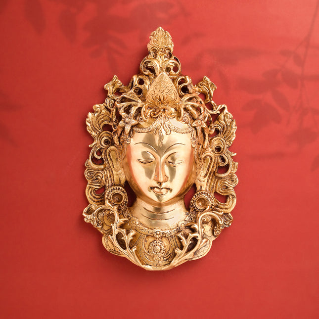 Brass Tara Face Wall Hanging