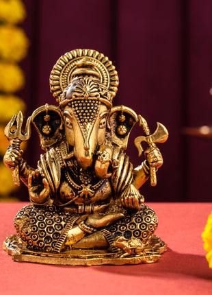 Brass Superfine Lord Ganesha Idol (3.5 Inch)