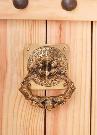 Brass Yali Face Door Knocker (6.5 Inch)