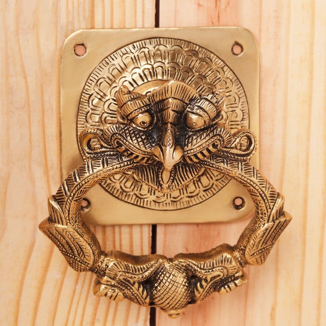 Brass Yali Face Door Knocker (6.5 Inch)