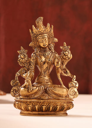 Brass Tara Devi Idol (6 Inch)