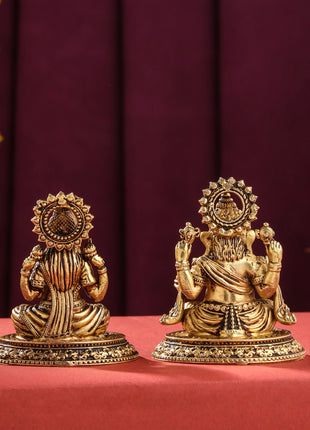 Brass Superfine Ganesha And Lakshmi set (2.5 Inch)
