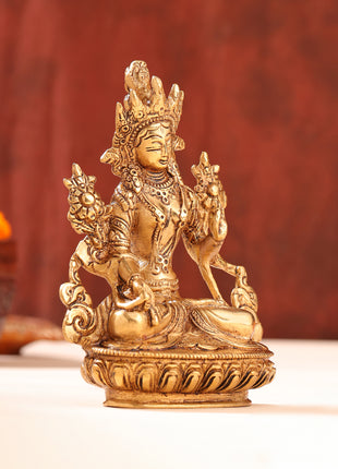 Brass Tara Devi Idol (6 Inch)