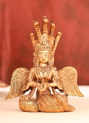 Brass Naag Kanya Statue (5.5 Inch)