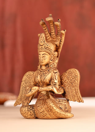 Brass Naag Kanya Statue (5.5 Inch)