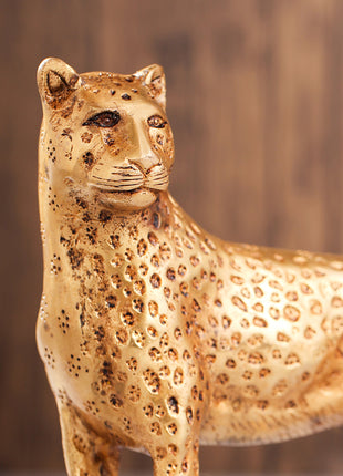 Brass Standing Leopard Figurine (6 Inch)