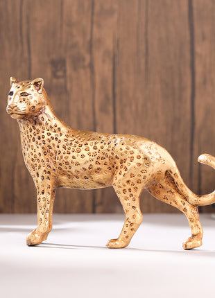 Brass Standing Leopard Figurine (6 Inch)