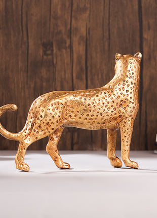 Brass Standing Leopard Figurine (6 Inch)