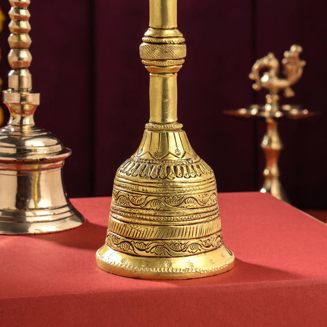 Brass Nandi HandBell (6.5 Inch)