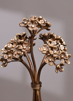 Brass Plant with Flowers and Buds