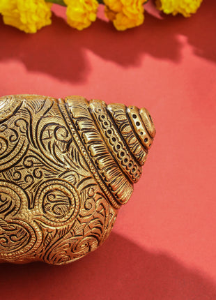 Brass Lord Ganesha Conch (4 Inch)