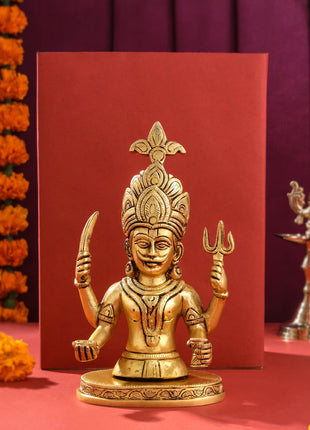 Brass Nakoda Bhairav Idol (9 Inch)