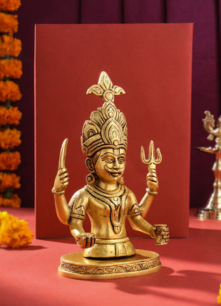 Brass Nakoda Bhairav Idol (9 Inch)