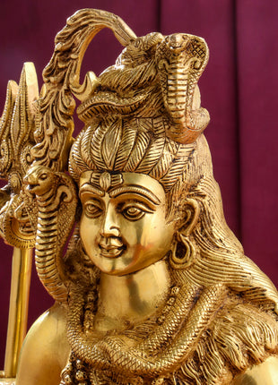 Brass Lord Shiva Statue (15 Inch)