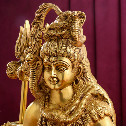 Brass Lord Shiva Statue (15 Inch)