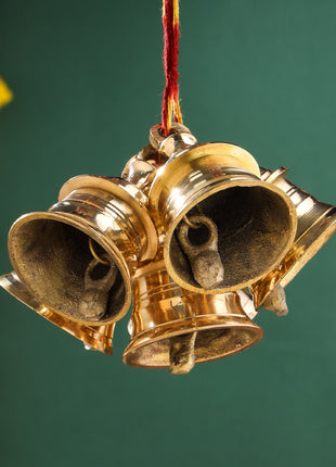 Brass Decorative Wall Hanging Bells (2.5 Inch)