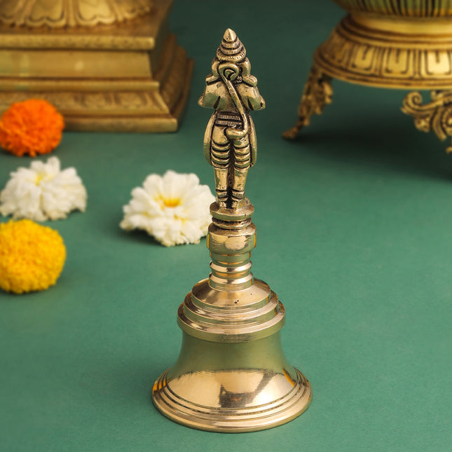 Brass Hanuman Handbell (7 Inch)