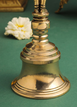 Brass Hanuman Handbell (7 Inch)