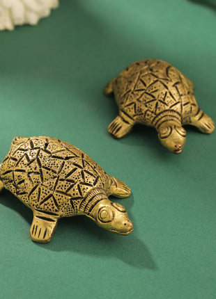 Brass Tortoise Vastu/Feng Shui Pair (0.8 Inch)