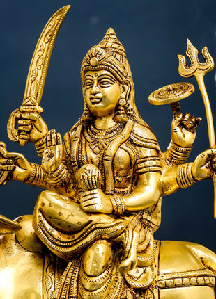 Brass Goddess Durga Statue (13 Inch)