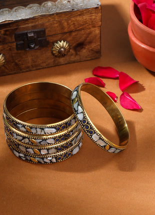 Brass Stone Bangles Set