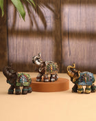 Polyresin Elephant Statue (Set Of 3)