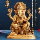 Brass Superfine Lord Ganesha Idol (17.5 Inch)