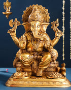 Brass Superfine Lord Ganesha Idol (17.5 Inch)