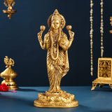 Brass Standing Goddess Lakshmi Idol (15 Inch)