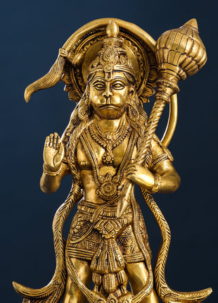 Brass Standing Hanuman Idol (15.5 Inch)