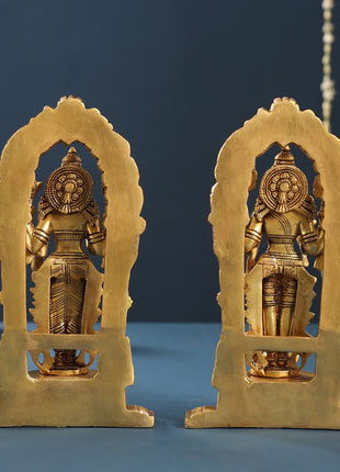 Brass Superfine Vishnu Lakshmi Set (9 Inch)