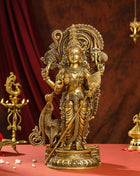 Brass Superfine Lord Murugan/Kartikeya Idol (20 Inch)