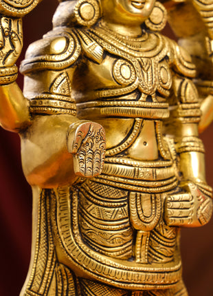 Brass Superfine Tirupati Balaji/Venkateshwar Idol Wall Hanging (17 Inch)