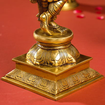 Brass Superfine Lord Krishna Idol (15 Inch)