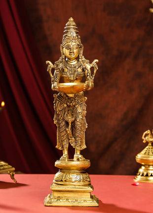 Brass Superfine Deep Lakshmi Pair (18 Inch)