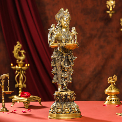 Brass Deep Lakshmi Idol (17 Inch)