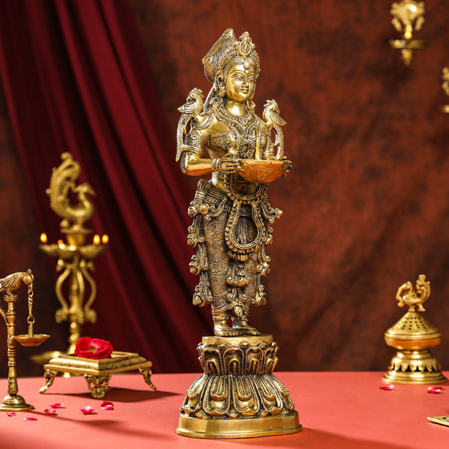 Brass Deep Lakshmi Idol (17 Inch)