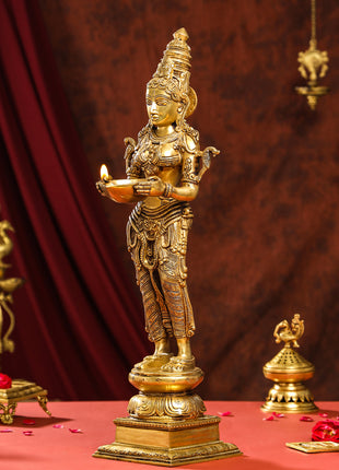 Brass Superfine Deep Lakshmi Idol (24 Inch)
