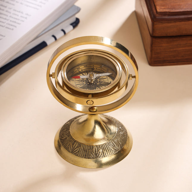 Brass Rotating Compass (4 Inch)