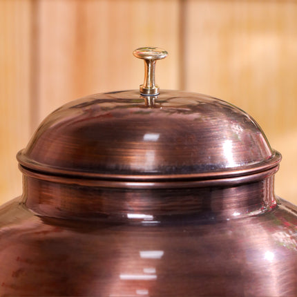 Copper Premium Water Dispenser with Glass & Stand (12.5 Inch)