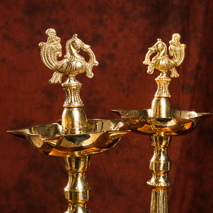 Brass Daana Kaashi Samai Pair (18.5 Inch)