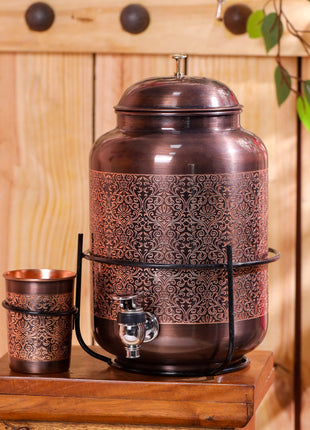 Copper Water Dispenser With Stand (12.5 Inch)