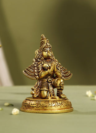 Brass Sitting Garuda Idol (5.5 Inch)